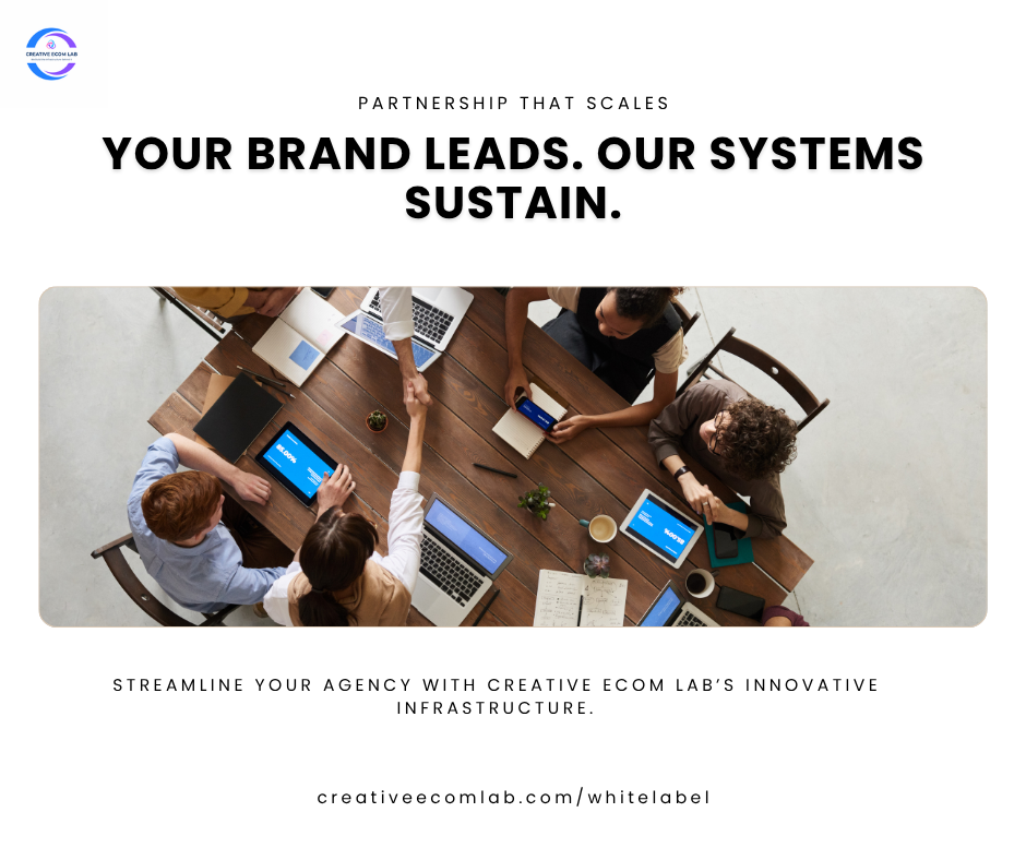 White-Label Partnership Model - Your Brand Leads. Our Systems Sustain | Creative Ecom Lab